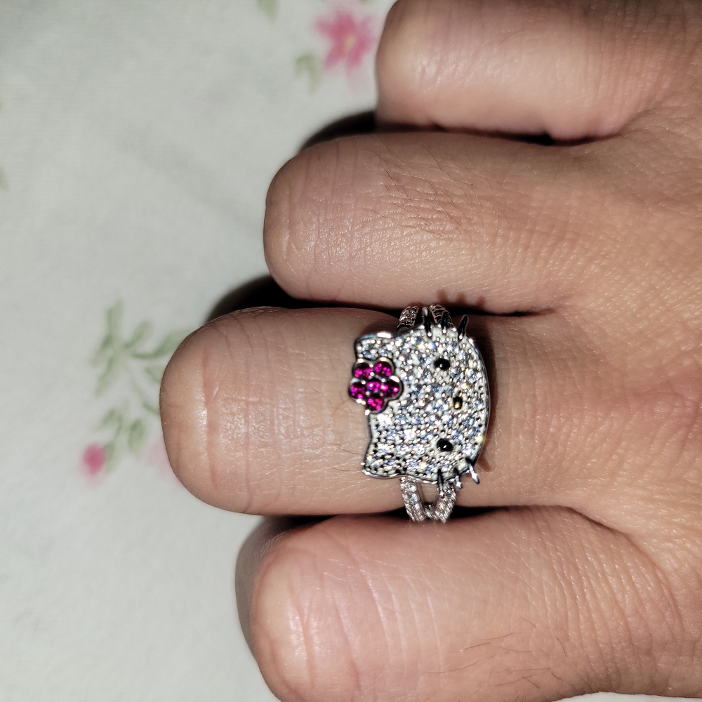 Hello Kitty Diamonique Ring - Picture 2 of 9
